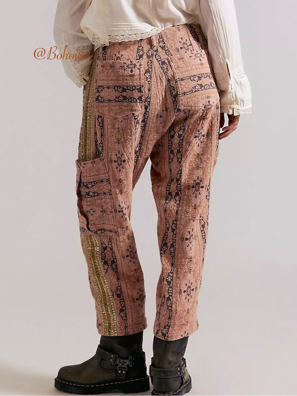 NEW Free People Bay To Breakers Jacquard Pants - Picture 3 of 7